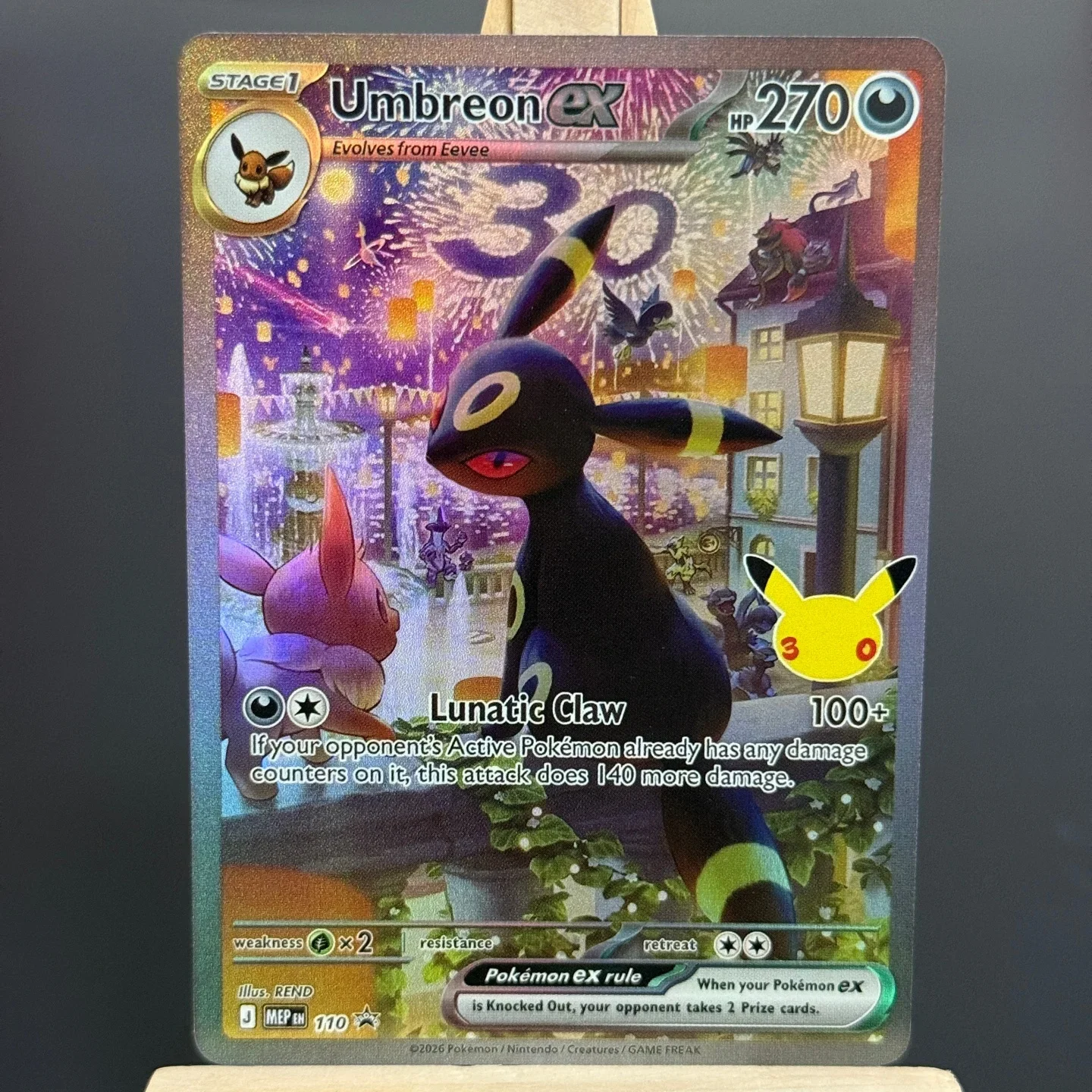 TCG English Umbreon Sammelkarte 30. Jubiläum Ultra Premium Collection Folienkarte DIY Proxy