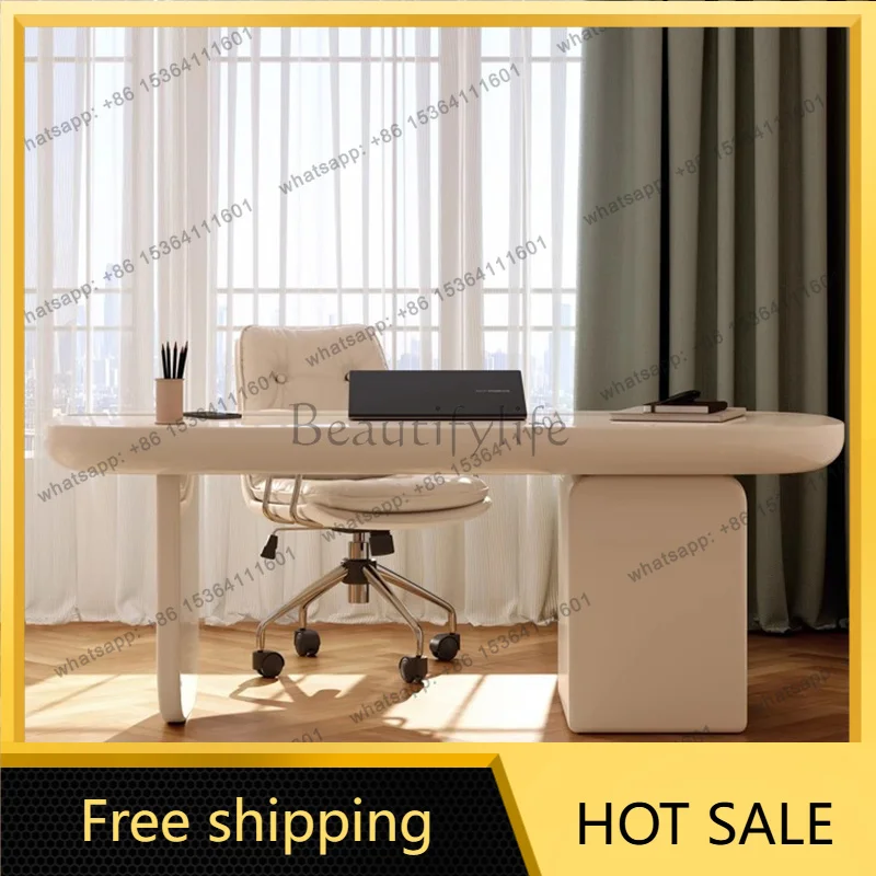 Nordic Wooden Office Desk Study Computer Drawer Bedroom Office Desk European Aesthetic Minimalist