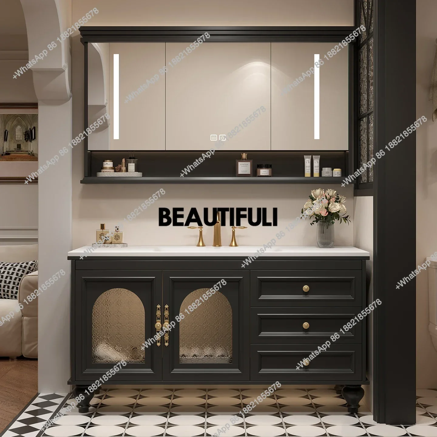 B567 Closet Storage Cabinet Organizer Partitions Drawers Quality Wooden Cupboard Toilet Makeup Desgin Modern Gabinete Home Furni