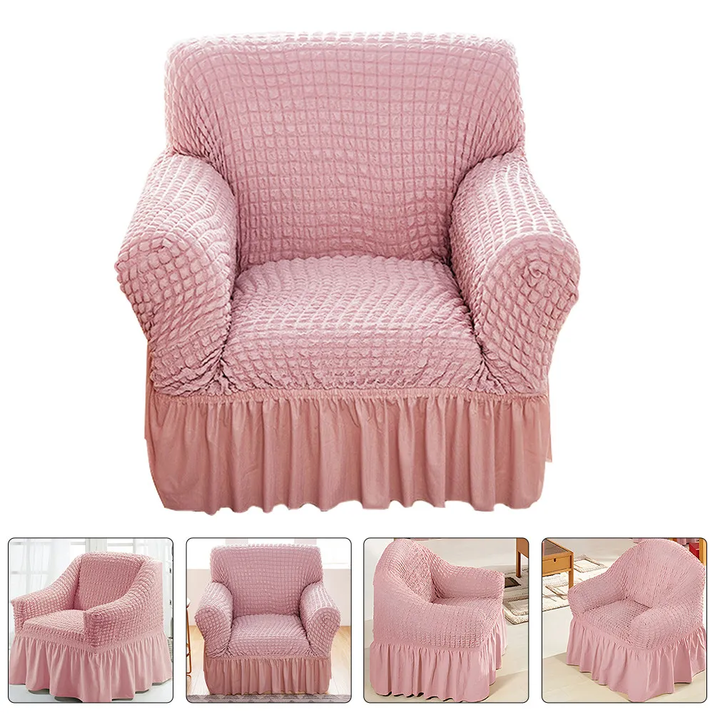 Recliner Sofa Cover Polyester Polyurethane Stretch Removable Washable Slipcover Simple Decorative Protective Cover for Home