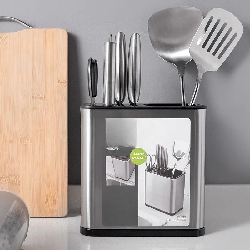 

Household stainless steel rack kitchen storage multi-functional utensil storage vegetable sockets