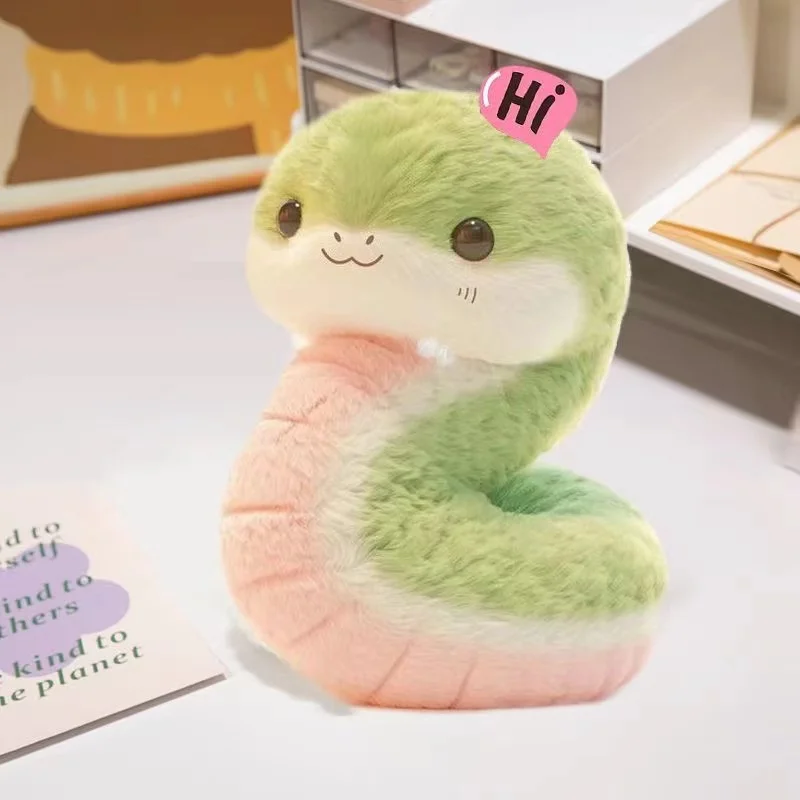 New Cute Little Snake Plush Toy Comfort Doll Snake Rag Doll Children\'s Birthday Gift For Girlfriend 25 Cm