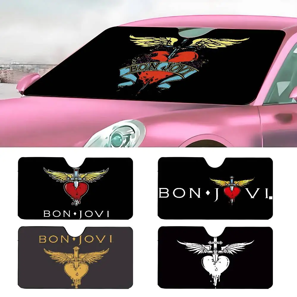

Cool Band B-Bon J-Jovi Car SunShade Windshield Anti-UV Protection Front Sun Shade Cooling Protector for Vehicle Interior