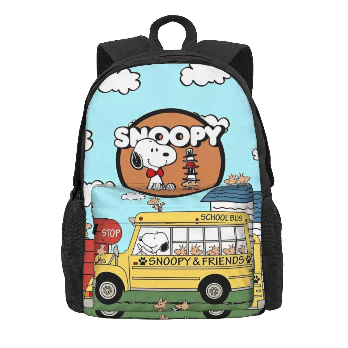 

Snoopy Woodstock Cartoon Women Backpack Mochila Casual Student School Bag Laptop Backpack Boys Waterproof Travel Shoulder Bag