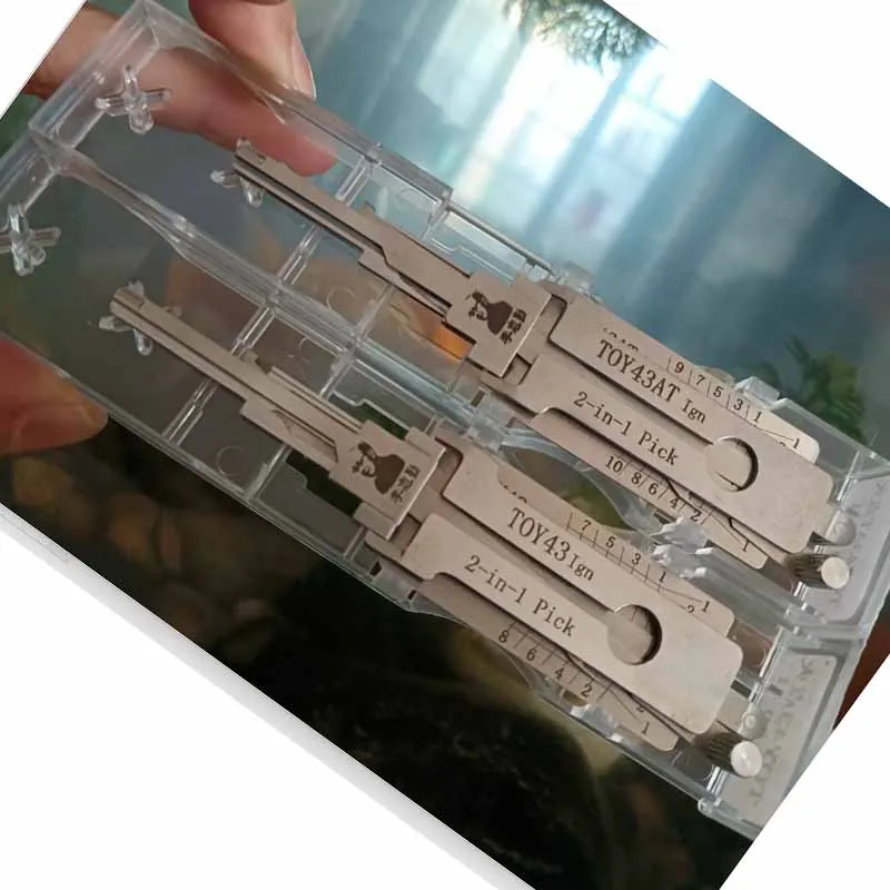 

1PCS Lishi 2-in-1 Pick/Decoder for Toyota 10-Cut TR47/TOY43AT—IGNITION TOY43 for Toyota / 8-Cut / 2-in-1 Pick & Decoder Ignition