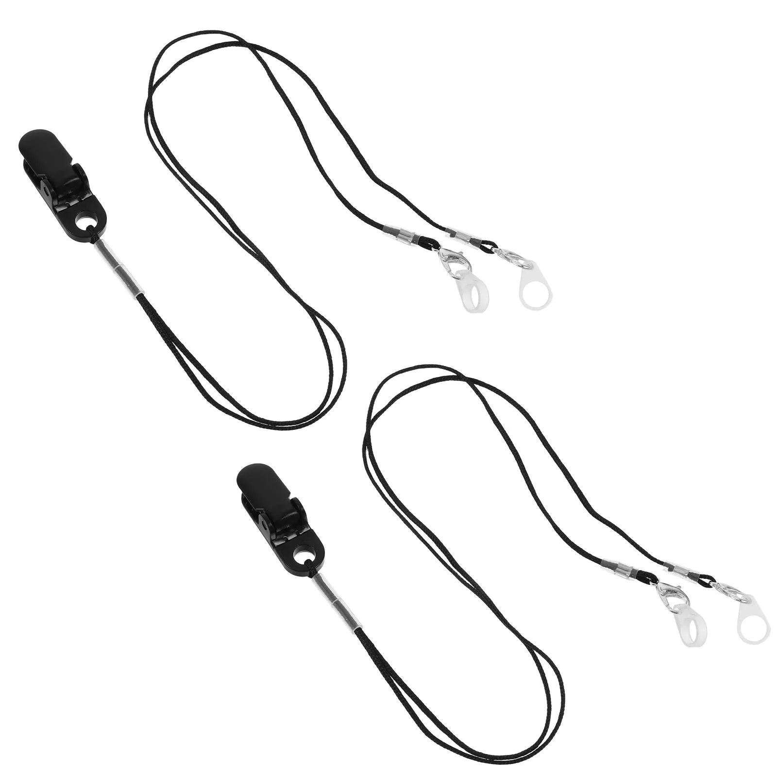 2Set Hearing Aid Lanyard Clip Set Silicone Anti-Loss Stabilizer for Seniors Waterproof Comfortable Adjustable Earphone Safety