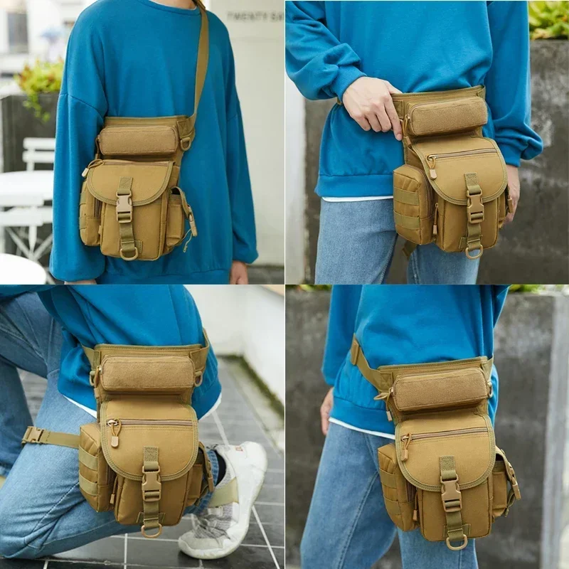 Tactical Drop Leg Bag Tool Fanny Thigh Pack Hunting Bag Waist Pack Motorcycle Riding Men Molle Waist Packs
