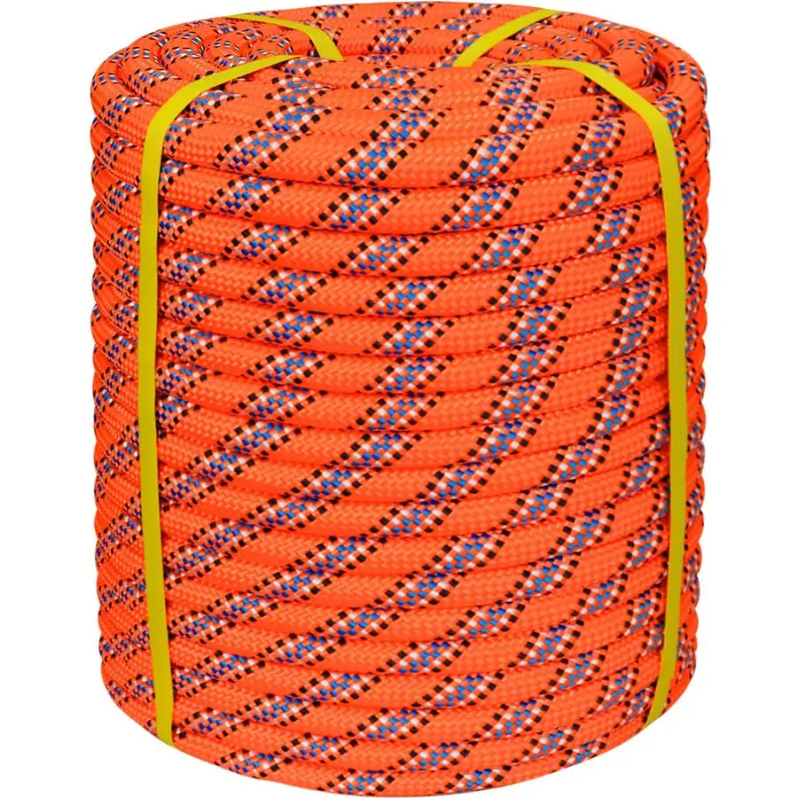 

4-дюймовый трос для арбористики, 100 футов, для подвешивания деревьев, для использования на улице, высокопрочный, двойное плетение, полиэстер, 72 нити