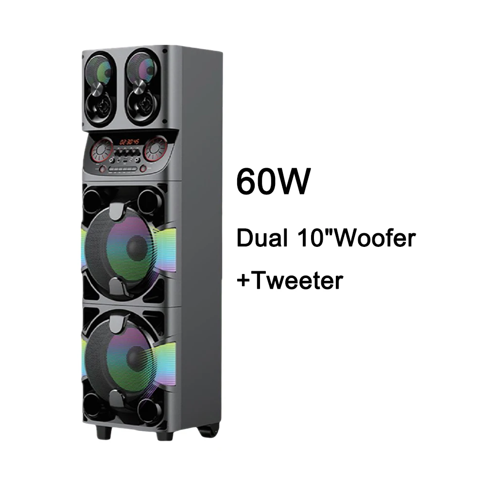 Speaker Factory Best Price Dual 10 Inch Rechargeable Portable Bass Home Dancing Partybox Speaker