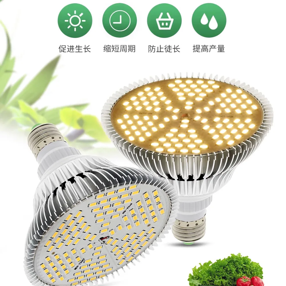 Luz LED de crecimiento adicional para plantas, lámpara de cultivo y bombilla suculenta, imitación de espectro completo, E27, 85-265V