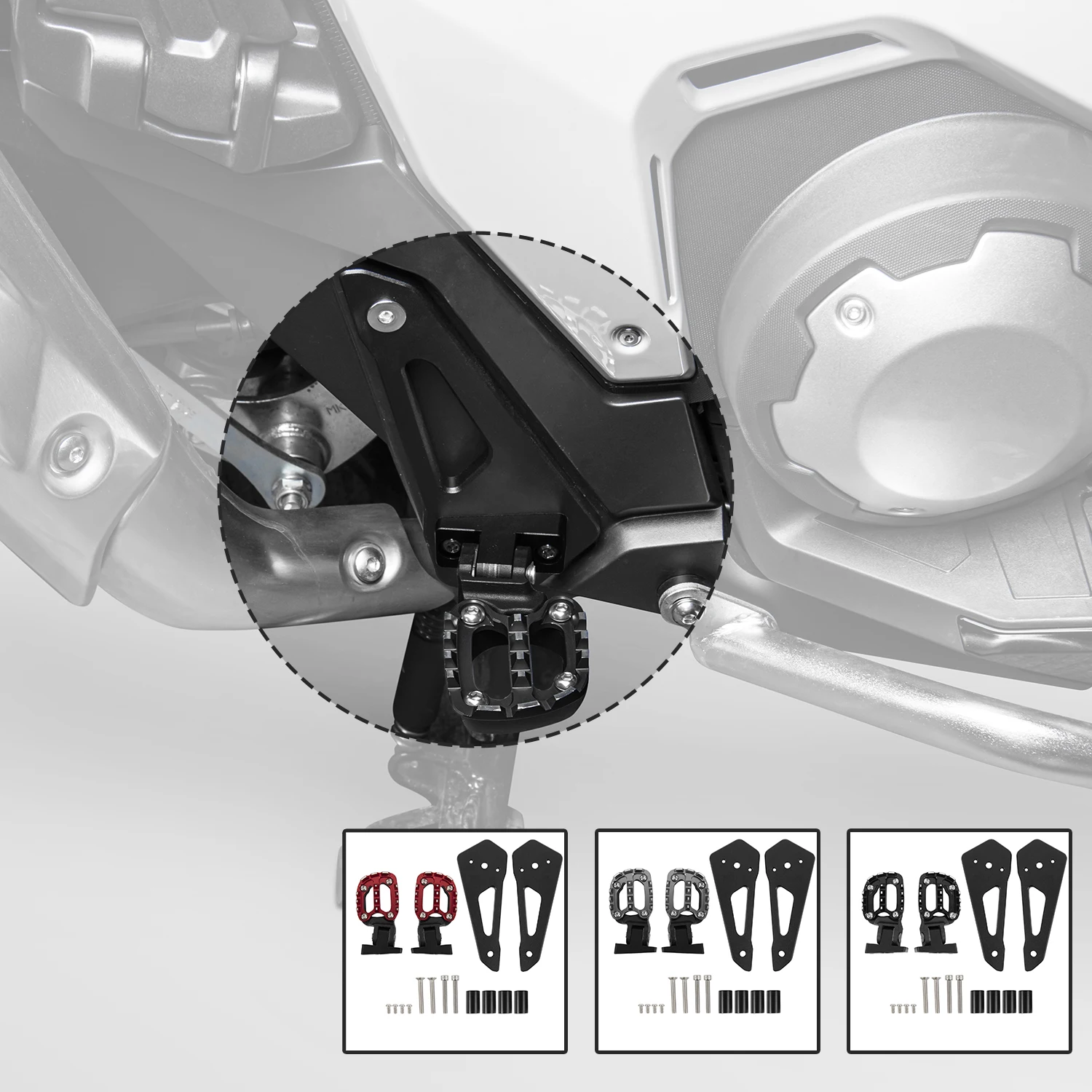 

Wolfline Motorcycle Pedal for Honda X-ADV 750 2021-2025 2024 2023 Foldable Motorbike Footrests Foot Pegs Rust Resistant 2 Pcs