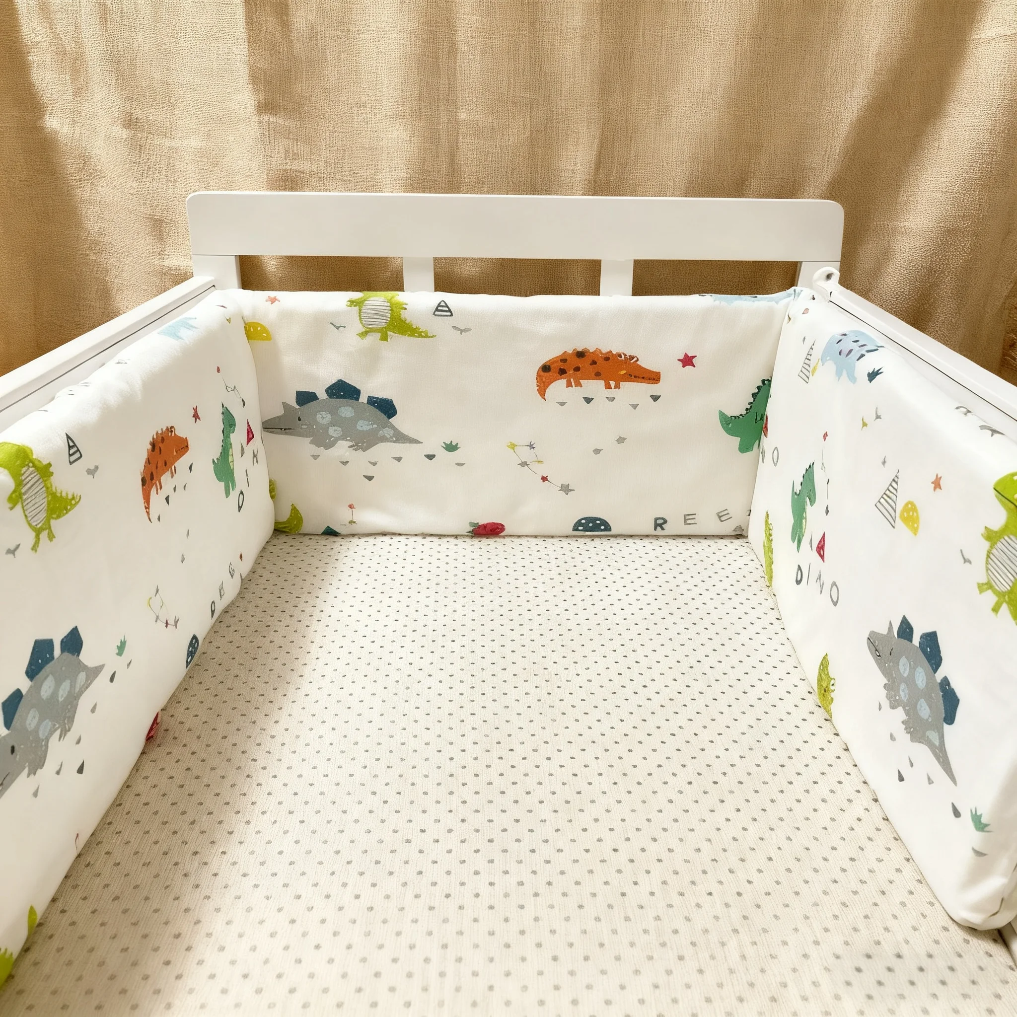 รั้วกั้นเตียงเด็ก 200x30 ซม. แบบหนาพิเศษ - ดีไซน์ซิปแบบสี่ฤดู ใช้ได้กับเตียงเด็กทุกประเภท พร้อมแผ่นรองนิรภัย