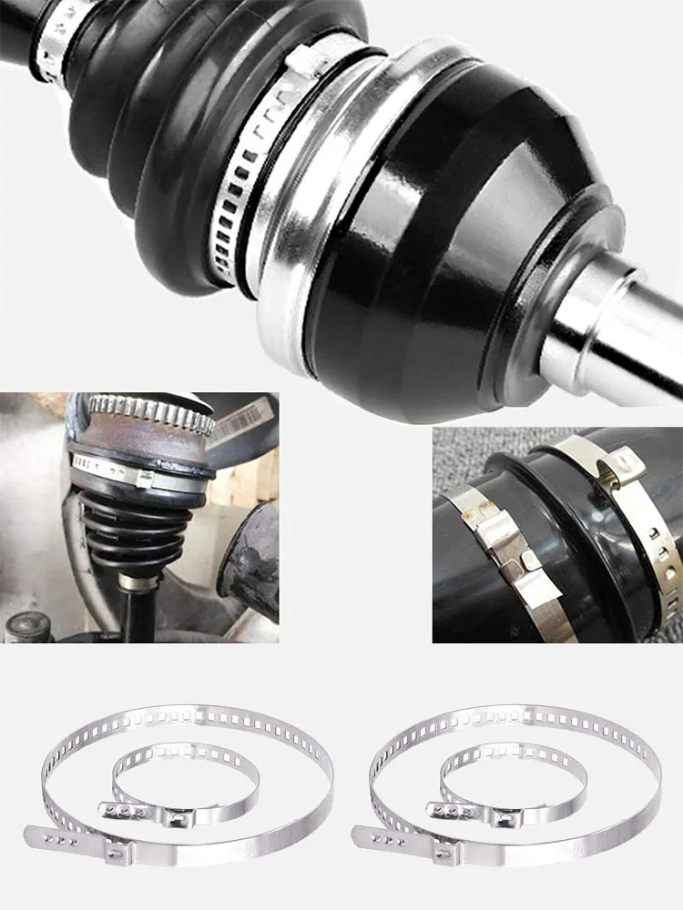 Kits d'assortiment de colliers de serrage de démarrage CV Universa, Joint d'arbre d'entraînement réglable en acier inoxydable, Kit de colliers de