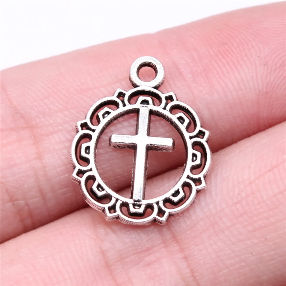 20pcs Cross Charms Tibetan Bronze for DIY Jewelry Making