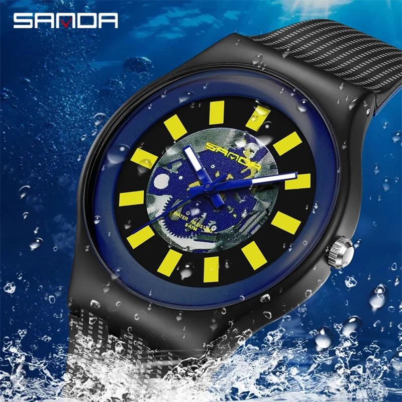 SANDA 3207 2023 Hot Sell New Waterproof Sport Watches Women Men Fashion Digital Wristwatch Casual Clock male Relogio Feminino