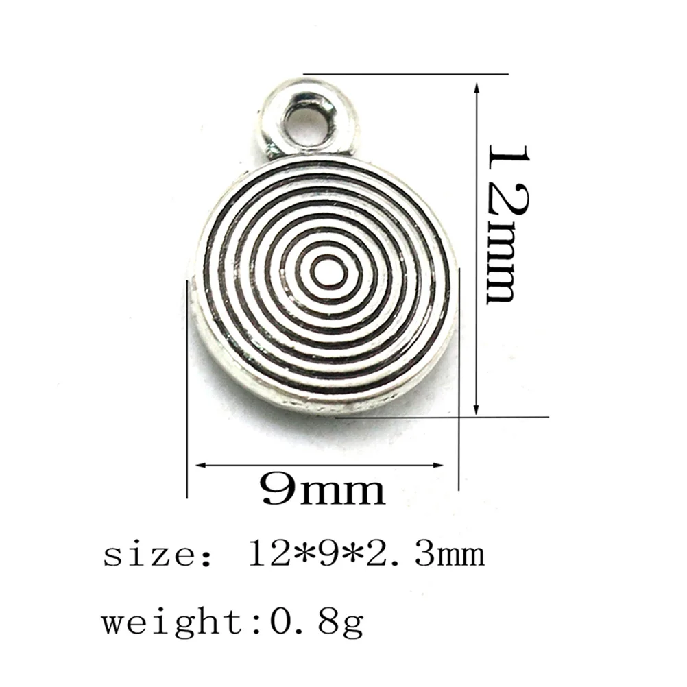 

50pcs Maze Shape Necklace Pendants Alloy Charms Jewelry Making Accessory for DIY Crafts ( Silver)
