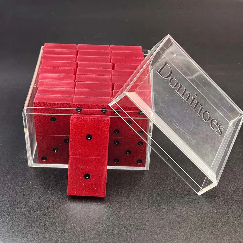 Handmade Red Dominoes Set - 28 Pieces - Image 6