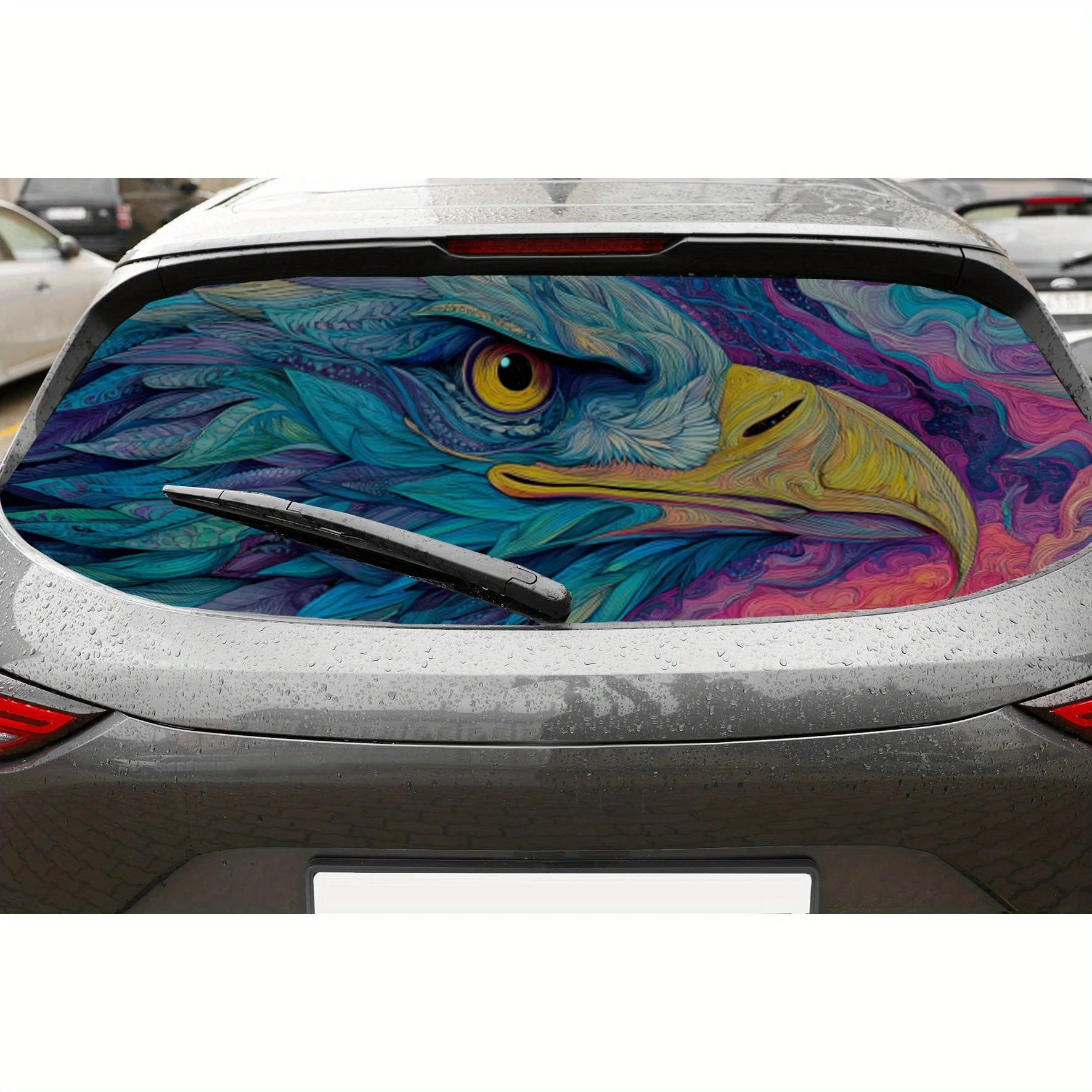 

Наклейка на заднее окно автомобиля Resolute Eagle, виниловая наклейка с защитой от царапин, водонепроницаемая самоклеящаяся ПВХ Auto Exteri