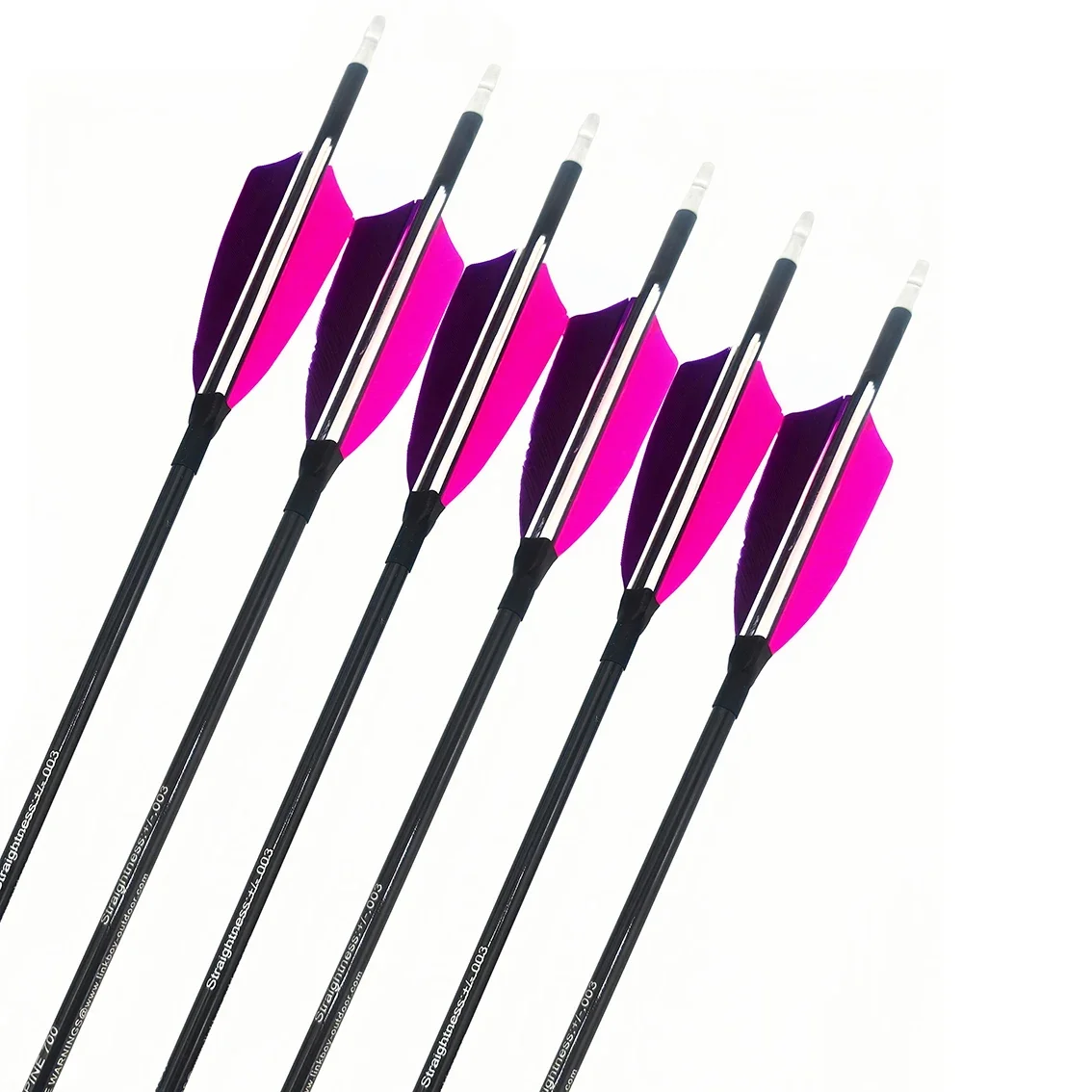 6pcs Linkboy Archery ID6.2MM Carbon Arrows Spine 250-900 30/32inch 4inch Turkey Feather 100gr Point Hunting