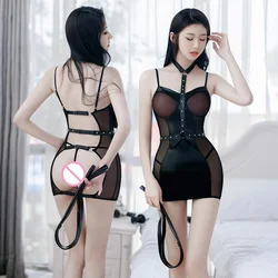 Hot Sexy Bandage Dress Women Backless Transparent Bodycon Exotic Lingerie Nightclub Party SM Leotard Outfit Sex Porno Clothes