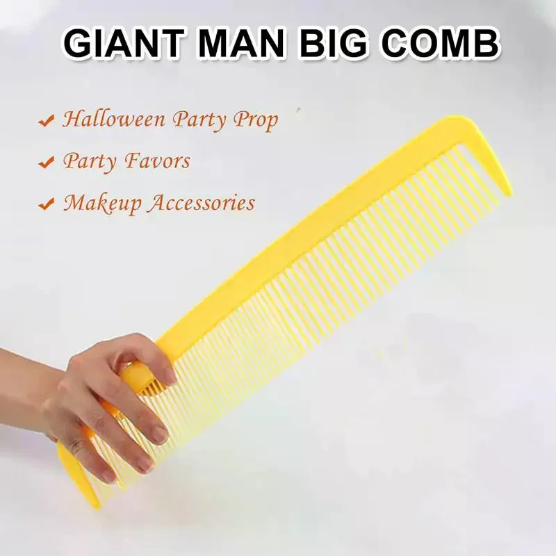Jumbo Size Dense-tooth Comb Fun Stage Props Massage Combs Hair Styling Detangler Fast Blow Drying Detangling Daily Hair Combing