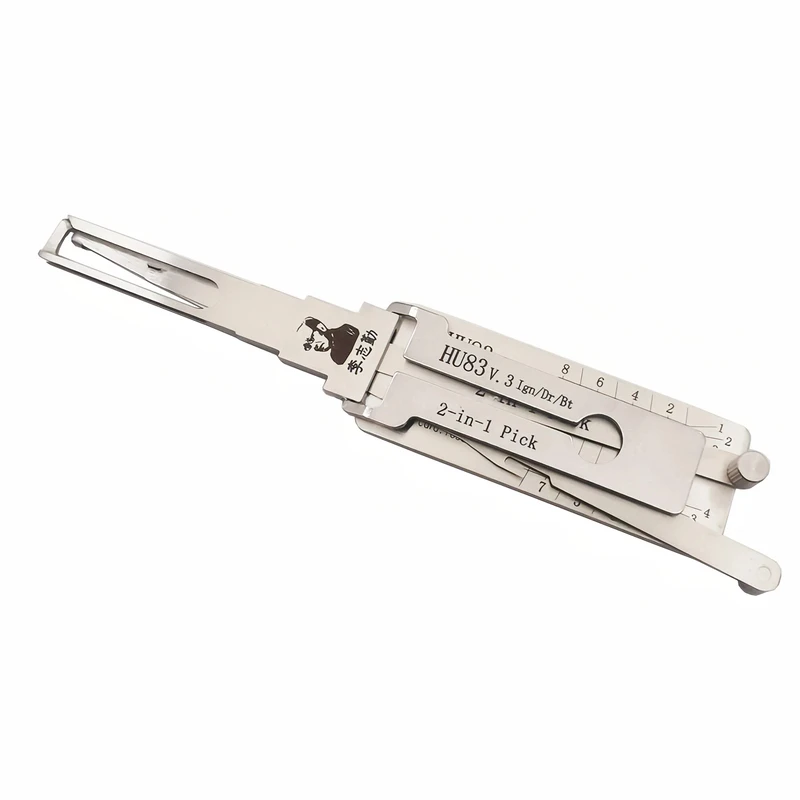 Lishi HU83 V.3 2-in-1 slotenmakersgereedschap, lockpick & decoder, verticaal frezen voor Peugeot/Citroën modellen