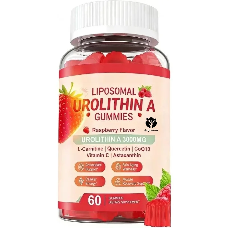 3000mg urolith A gummies containing coenzyme Q10, resveratrol, L-carnitine, quercetin, astaxanthin -cells, healthy aging support