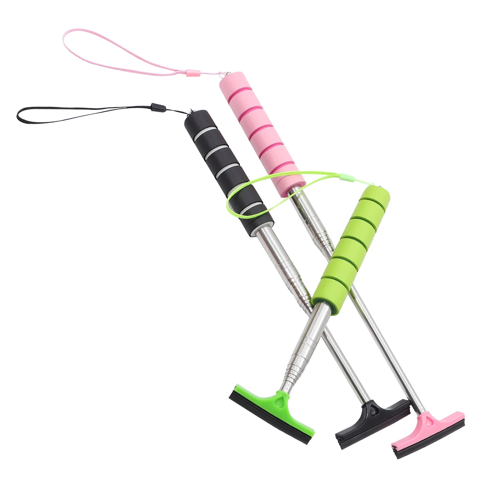 

3Pcs Car Squeegee Rain Wiper Retractable Mirror Cleaner Telescopic Side Window Cleaner Tool for Automotive Glass