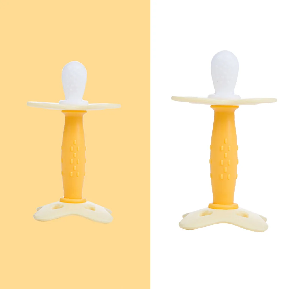 

Durable Silicone Baby Teether Yellow Safe Molar Tool Infant Soothing Lightweight Teething Gel Stick Baby Teether