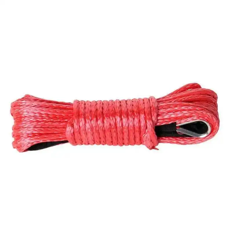 6mm/4.8mm 10000 LBS Synthetic Winch Rope Line Recovery Cable 4WD ATV UTV with Sheath Truck Boat Winch Towing Rope 4 Colors