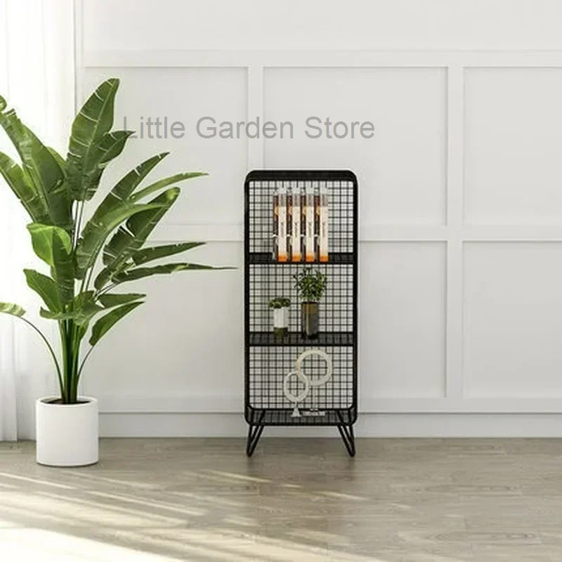 

Modern Bookshelf Iron Grid Book Shelf Gold Storage Shelf Floor Multilayer Bedroom Bed Storage libreria scaffale home furniture