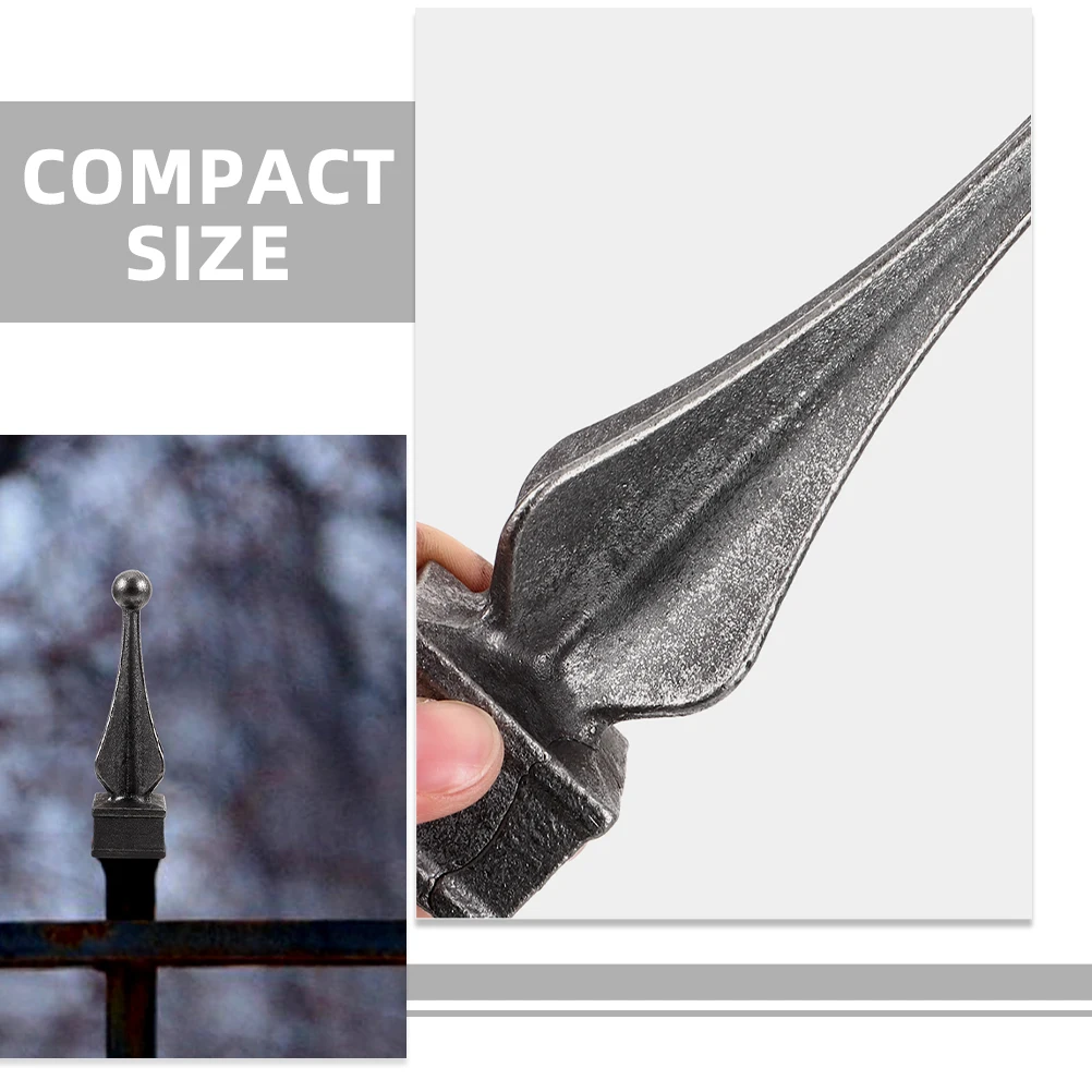 

2pcs Wrought Iron Fence Accessories European Style Decorative Post Finials for Garden Yard Lawn Gate Metal Decor