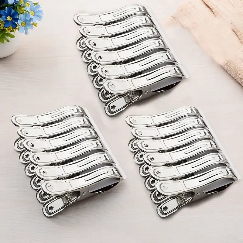 16pcs Stainless Steel Garden Clips - Perfect for Plant Covers, Greenhouse Hoops, Beach Towel Clips & More!