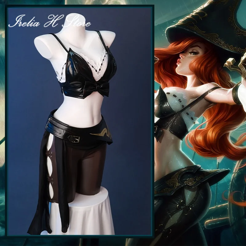 Irelia H Store Miss Fortune LOL Cosplay  Costume The Bounty Hunter Miss Fortune Sexy Dress female Haloween Costume