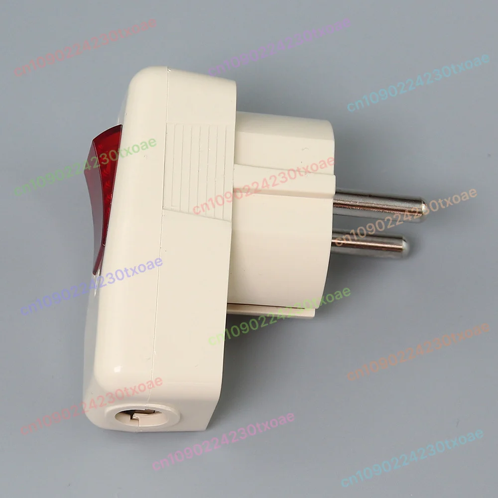 European Standard 7352 Plug With LED Switch Indicator, 2-Pin+Ground Right Angle Design, Tool-Free Installation