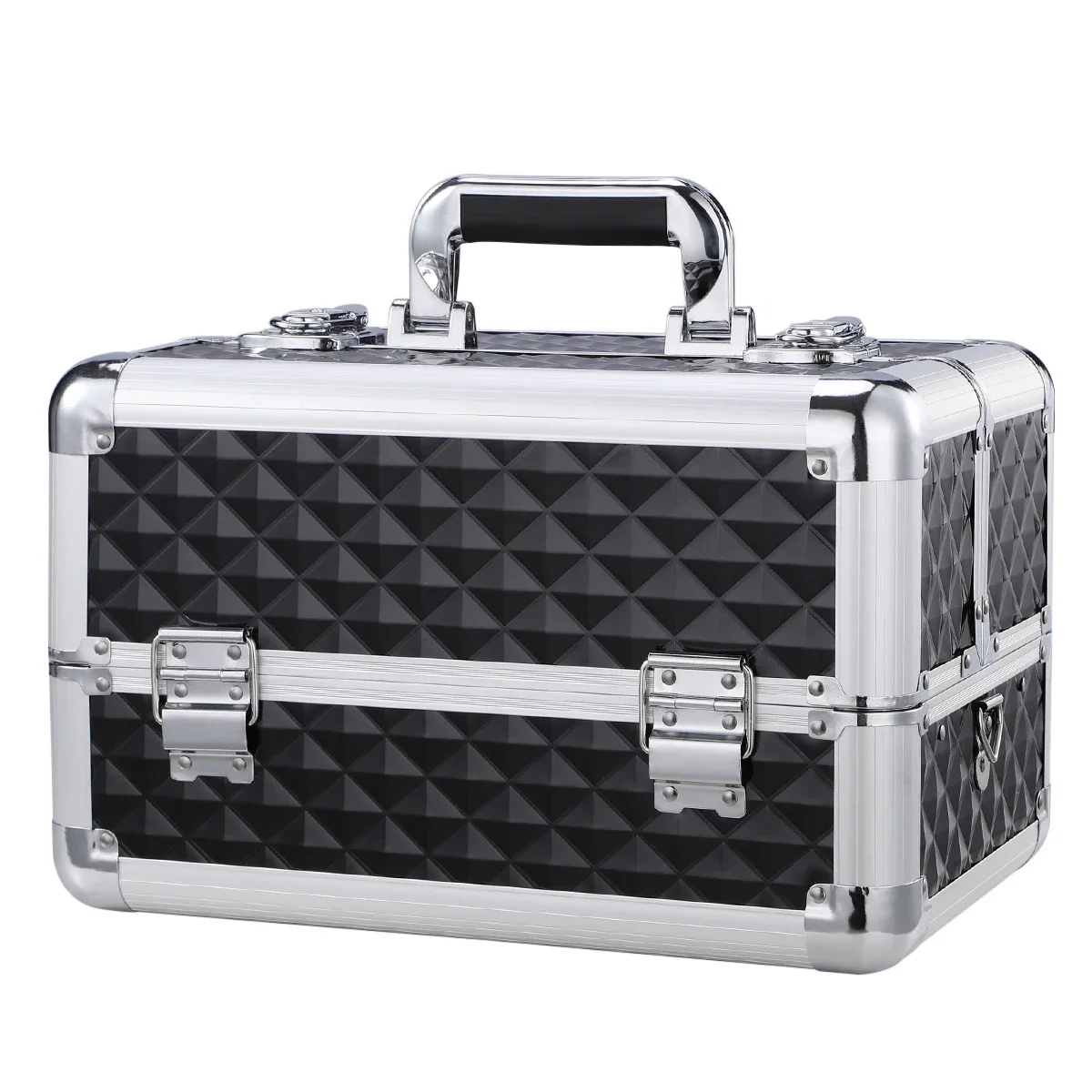 Three-layer folding hardware toolbox, multi-functional portable large maintenance tool box storage box