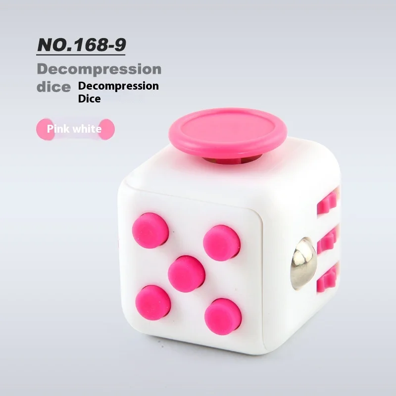 Decompression Dice Novelty Vent Toys Decompression Stress Relief Finger Magic Cube Six Sides Press Flip