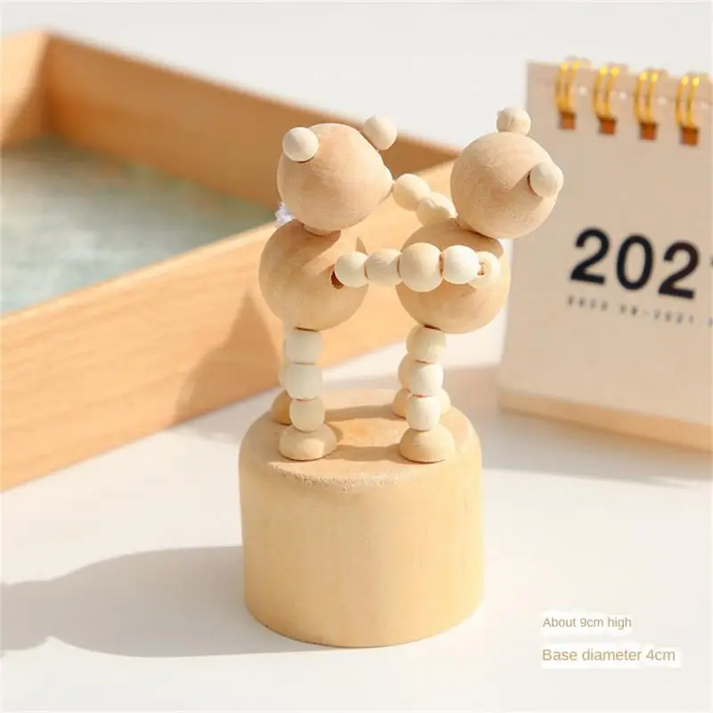 Wooden Small Animals Mini Tabletop Ornaments Creative Lovely Student Children Educational Toys Nordic Style Bedroom Decoration