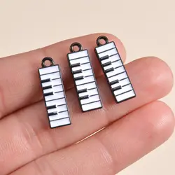 23mmร7mm Piano Metal Music Charms Exquisite Pendant For Jewelry Making DIY Keychain Accessories Handmade Craft Wholesale