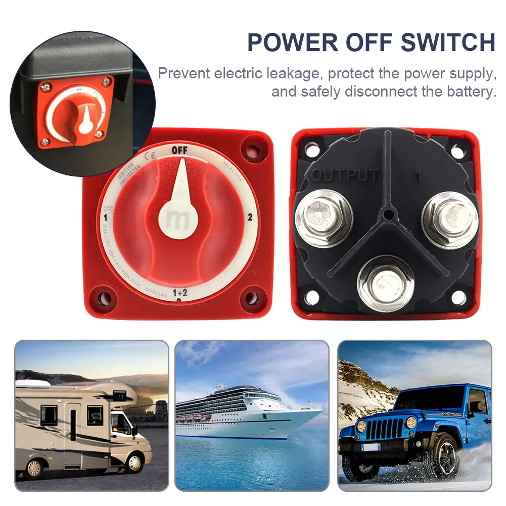 2 3 Position 12V-48V 300 A M-Series Waterproof Ignition Protected Marine Boat Dual Battery Isolator Mini Selector Switches