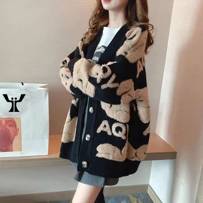 Women's Knitted Open Cardigan Outerwear Large Size Sweater Dongguan Daliang Woolen Weaving Factory Direct Sale New Model