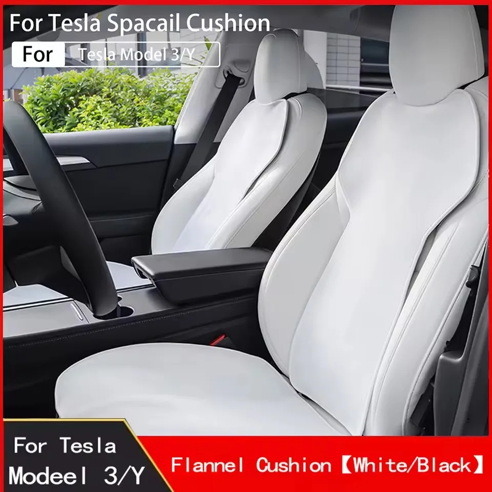 

OULEX Seat Cover Cushion For Mercedes/Tesla/BMW/Honda/Toyota/VW Anti-dirty Anti-kick White Black Custom Breathable Interior