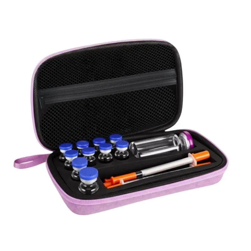AA20-Peptide Case, 3Ml Vial Storage Case, 8X3ml+ 2X10ml+ 1X30ml Glp1, Bac Water For Peptides, For Fridge Compatible