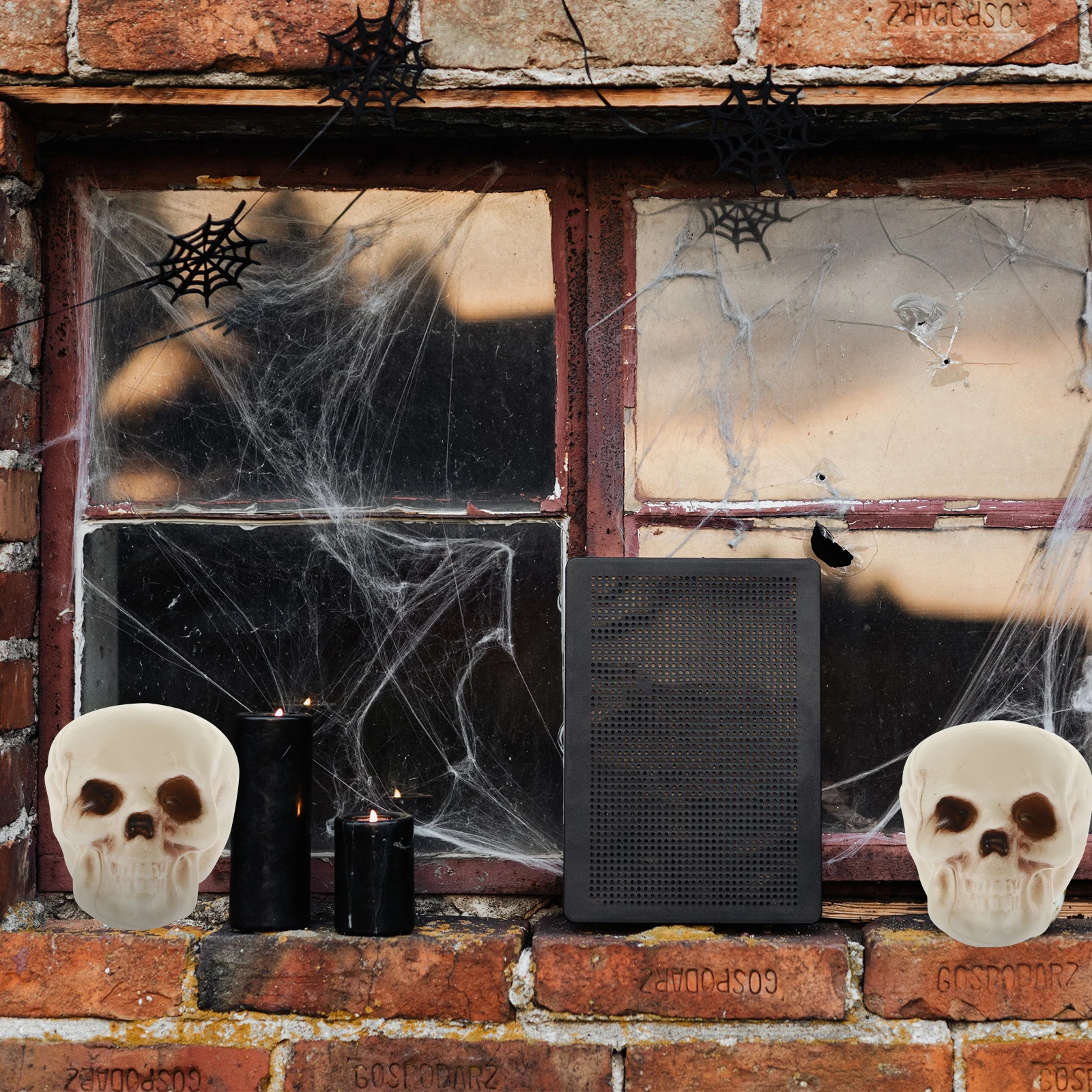 

4Pcs Skull Decorations Resin Realistic Small Head Sculptures Halloween Party Accessories Creepy Mini Skulls DIY Crafts