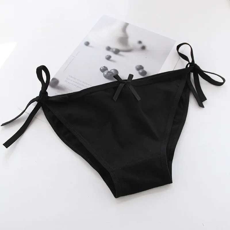 Style Black Japanese Ladies Briefs Lace Bow Sexy Hot Selling Fashion Translucent Cute Large Size Mesh Personality Cute Women