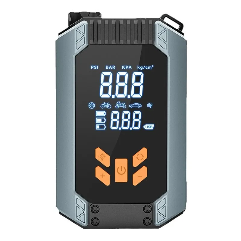 Car-mounted Wireless Air Pump, Portable Car Emergency Power Supply, Integrated Automatic Tire Inflator.