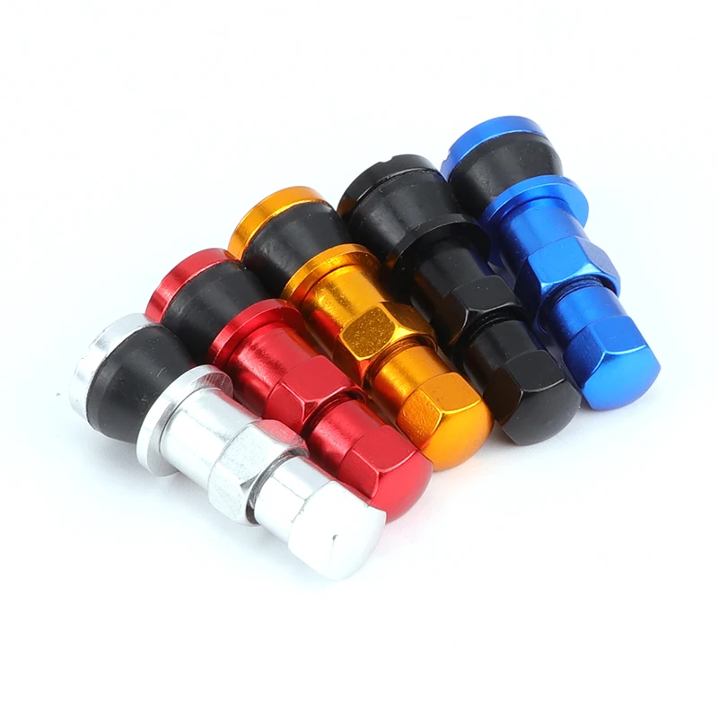 

2pcs/lot Universal Aluminum Alloy Car Motorcycle Tubeless Wheel Tire Valve Stem Rim Bolt-in W/Dust Cap