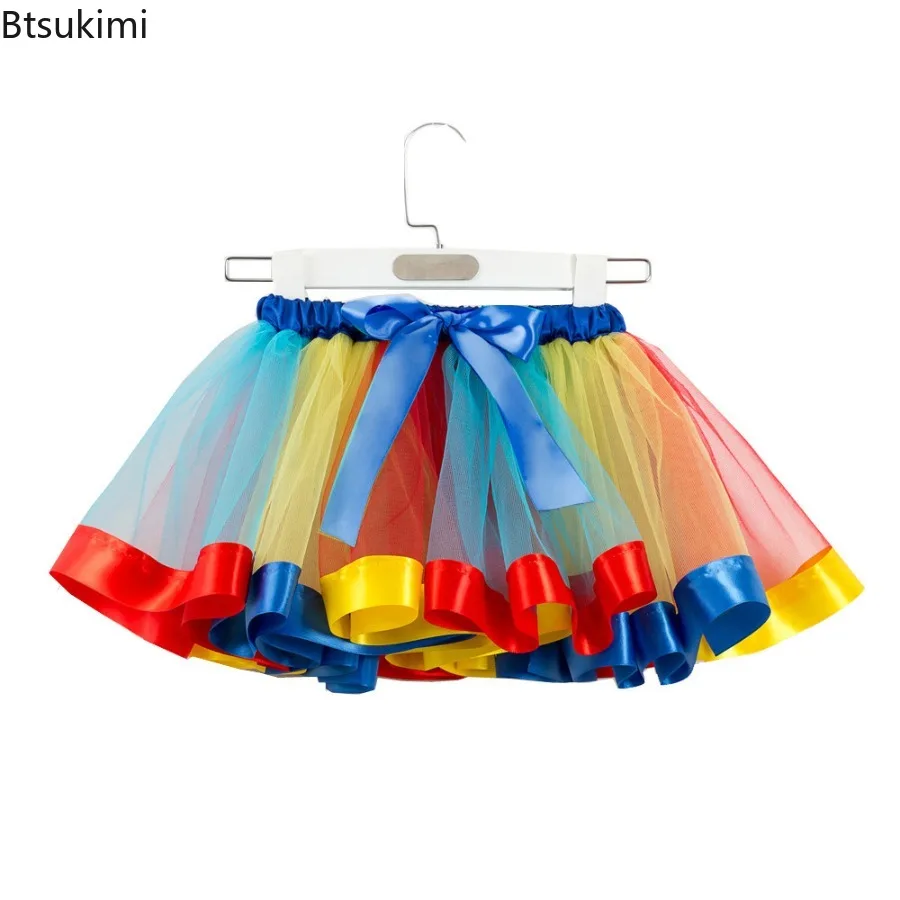 Jupe Tutu pour filles de 2 à 8 ans, jupe moelleuse en Tulle pour fête d'anniversaire, Costume de noël avec bandeau, jupes pour filles