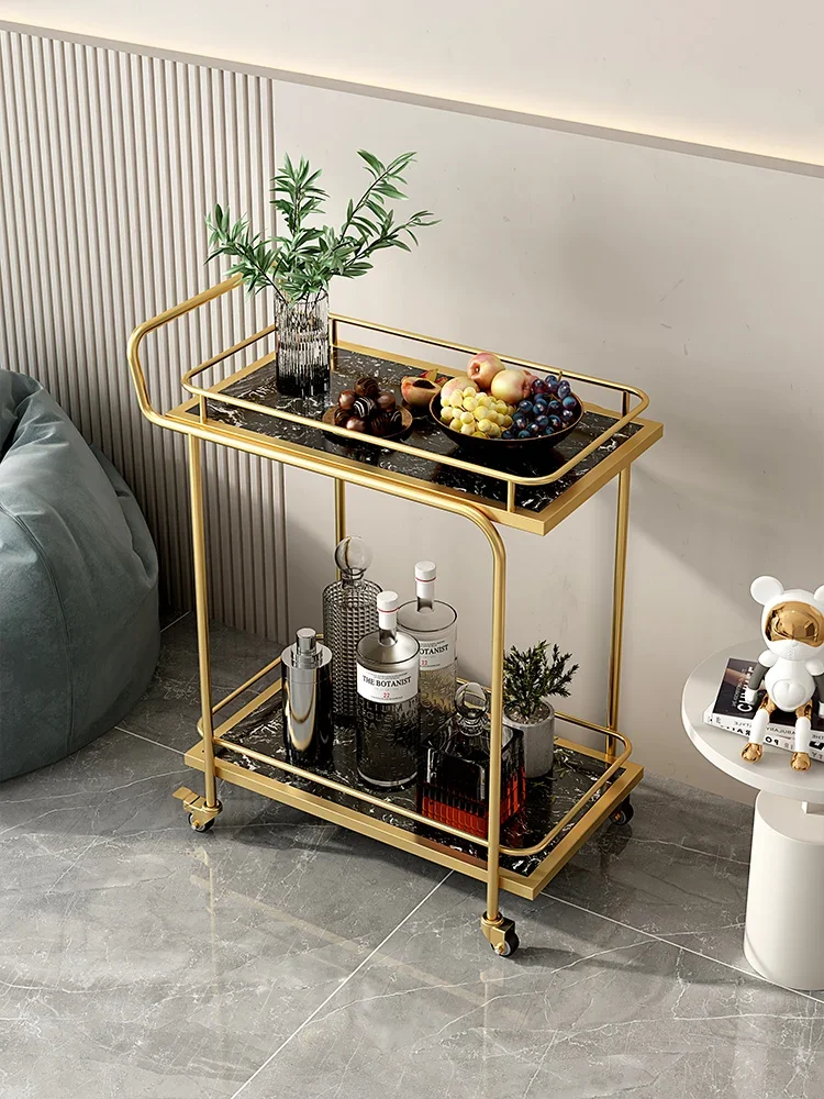 Hotel Luxury Rolling Cart Dining Room Salon Trolley Kitchen Multifunction Salon Trolley Carrello Attrezzi Beauty Furniture ZTST