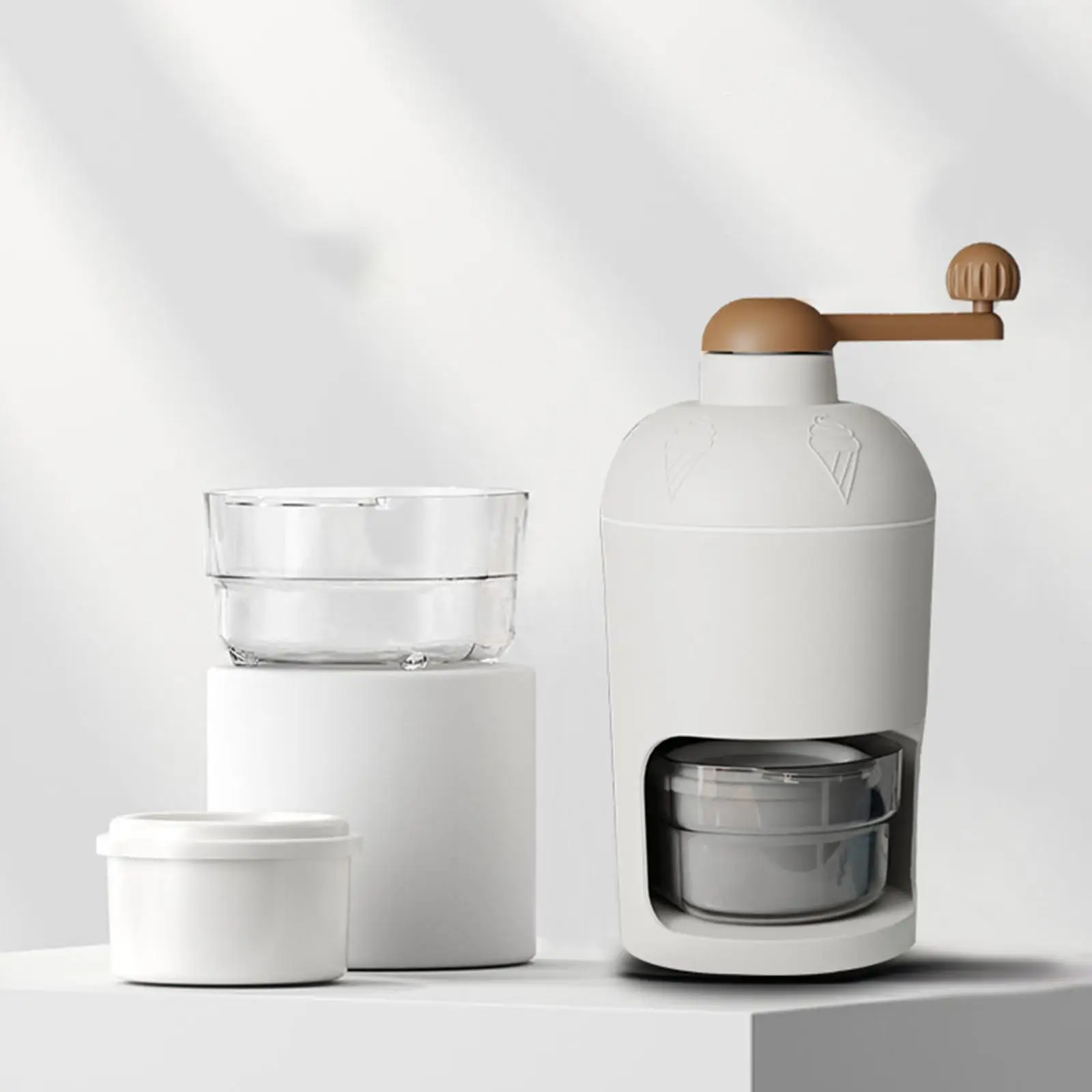 دليل كسارة الجليد الجليد حلق مع علبة مكعبات الثلج المحمولة حلق الجليد مخروط آلة للمطبخ التخييم الأطراف